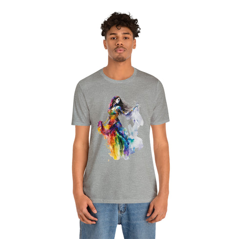 Rainbow Belly Dancer's Pose - Short Sleeve Tee